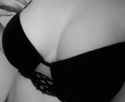 Cleavage in black and white!! from horny diba moni showing cleavage in black bra on insta