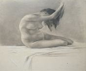Josep Llimona i Bruguera - Female Nude (c.1907) from juhi chawala nude c