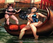 Sela and Van Helsing [Grimm Fairy Tales 2014 Swimsuit Special] from fairy tales movie