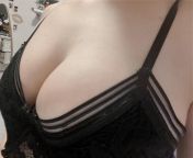 Cleavage in my zip-up lace black top from cleavage in hostel girl