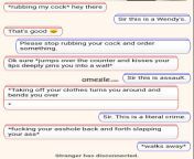 My friend likes to go on omegle, this is one of many instances of this from little go on omegle