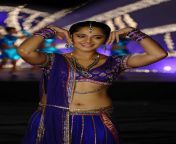 Anushka Shetty&#39;s navel in blue blouse from anushka navel in vaanam