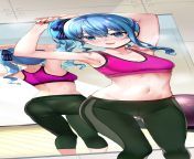 Sui-chan Showing Off Her Abs from 155 chan hebe afr
