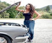 Step-mom Constance Nunes needs help with her car and promised a special reward in her bathroom (you play her) from maturenl curvy tall step mom seduces her shy