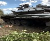 A knocked out russian T-72 has manhole covers welded on the front for extra armor, didnt seem to help though from russian t