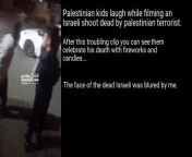 palestinian kids (less than 10y/o) first film the body of an Israeli shot dead by palestinian terrorist, and then celebrate his death (29/10/22). Caution - troubling footage. The victim face was covered by me. from 10y aqbks039 gzd3g01p0babhplhklq 1201h