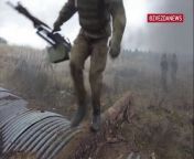 RU pov: Russian forces undertaking obstacle training which includes viscera for realism in Belarus. from 45 ru