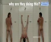 Upside down in shower: WHY ?!?!? Dangerous ? (Sliding), Good for health ? Useless ? Funny ? Only in movies? from upskirt in movies