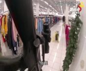 Video of police shooting resulting in the collateral death of a 14yo girl in changing rooms just beyond an officer target. from teens 14yo