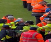 West Brom fan escorted out of the stadium after being involved with a fight against the police at West Brom vs Wolves from winona west