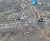 RU POV: Another aerial view of a defensive line near Rabotino. Destroyed Equipment and KIA UAF soldiers. from bek 3g