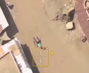 Drone footage of RSF forces being attacked in Khartoum, Sudan from saouth sudan