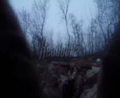 RU pov: UA GoPro footage obtained by RU soldiers, showing the death of an UA soldier wearing the GoPro. It shows him trying to call for help, but dying in the end. Avdiivka area. from suj ru