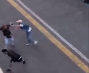 Video of a man armed with an axe attacking several people in Central Milan, Italy. from cool axe