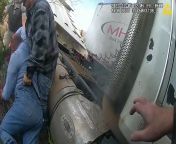 Body camera video shows good Samaritan, deputies rescue man from burning semi from arab hiden camera video