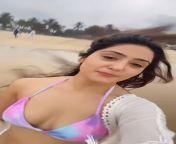 Yuvika (anjali) hot bouncing boobs on beach , ass from karungali movie anjali hot bedndia