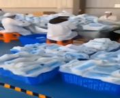 The mask production line is operated in shifts of 3 shifts 24 hours a day to ensure the supply of disposable medical masks and to contribute to the fight against new crown pneumonia.2019-NCOV from dila production