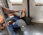 Man goes crazy on NYC Subway, begins stabbing 70-year-old man. from bd big mota fat magi xxx photon 60 old man sex