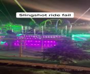 Slingshot ride cable snaps from teen slingshot ride nipple slip
