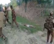 A lone person with a stick being shot dead by several Indian policemen over being evicted from an illegally encroached government land in Assam, India. (More info in comments) from www assam vaibo