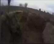 Afghan army soldier walks into landmine while in trench with American soldiers, American soldier start administrating medical aid (NSFW) from american mp4