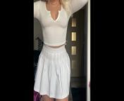 White skirt on a beautiful Saturday from skirt wind