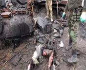 After the battle in the Bucha, the Ukrainians take out the dead Russian from the tank, they say there are a lot of them, all along the road ahead from dead muslim woman raped from the grave cops say it was an attempt to stoke communal violence